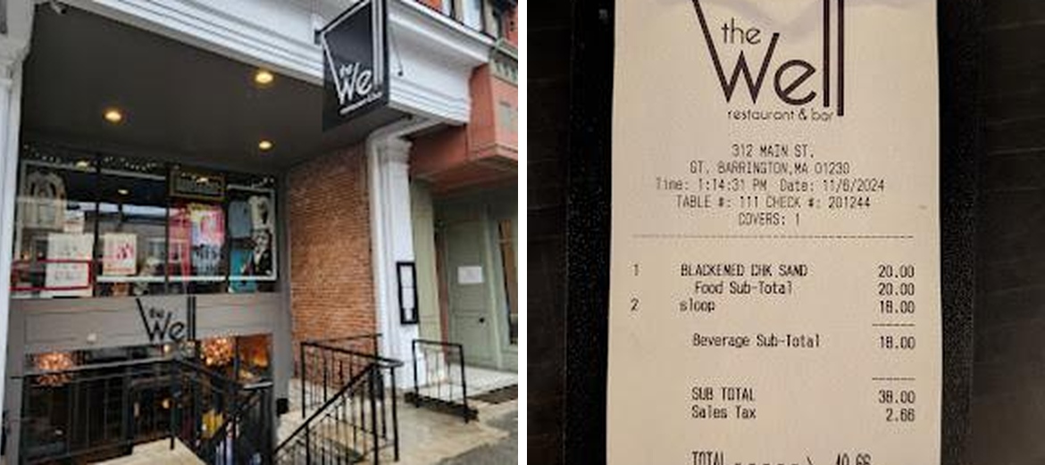 The Well Restaurant + Bar Menu